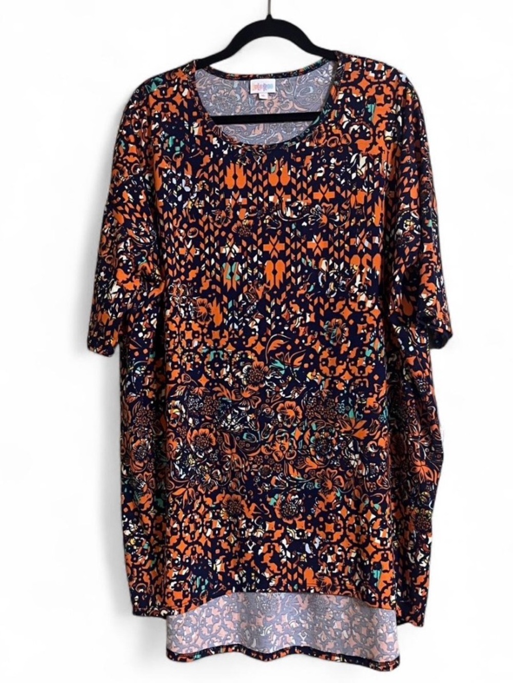 2/$30 LuLaRoe Tunic Top Sz XL IRMA Geometric Print High/Low Hem Oversized